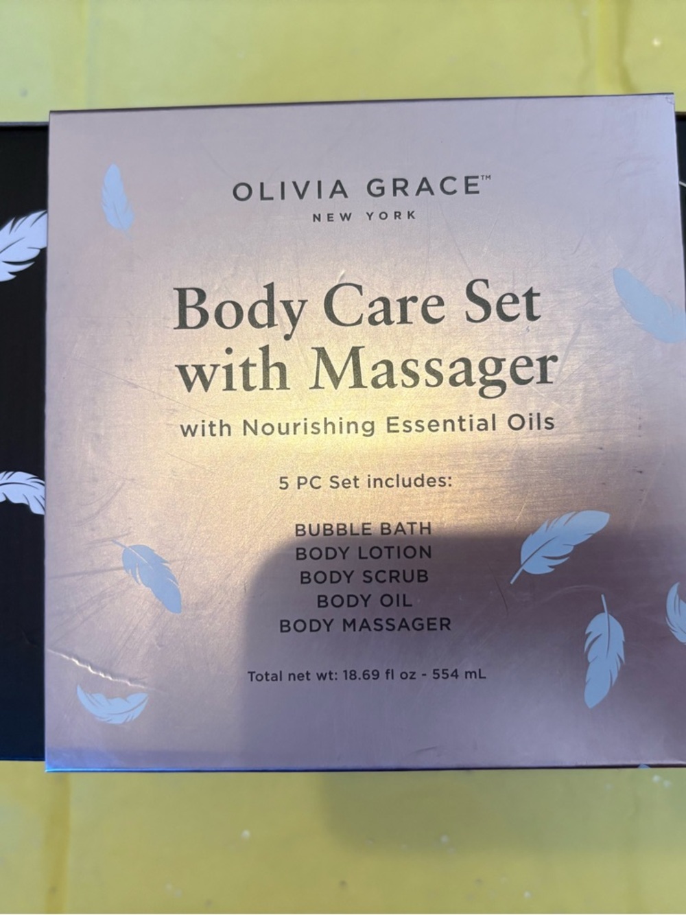 Olivia Rae Rose Gold Body Care Set with Massager